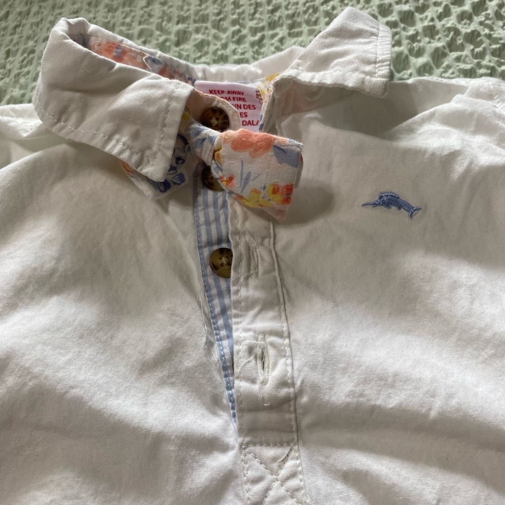 Tommy Bahama Cream Shirt with Logo